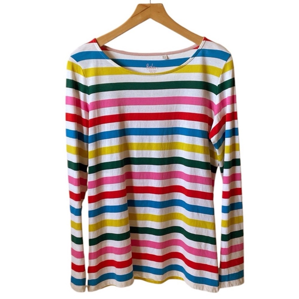 Boden Stripes Ahead of the Rest long sleeve top women’s size US 10 UK 14